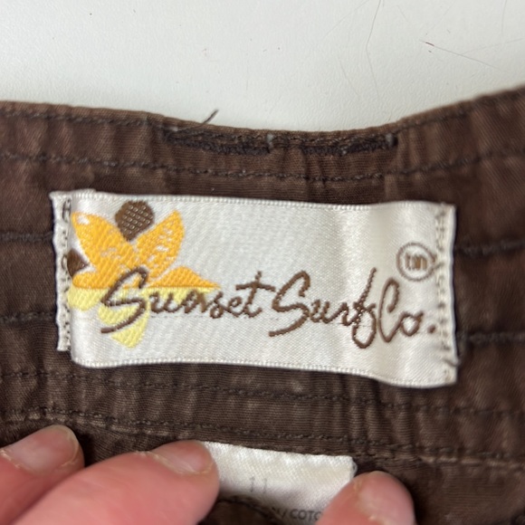 Sunset Surf Co Brown Pleated Shorts - Picture 4 of 11